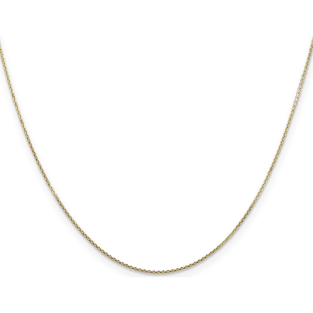 14K Yellow Gold 24" Diamond-Cut Round Open Link Cable Chain with Lobster Clasp by Oro Pregiato