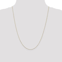 14K Yellow Gold 24" Diamond-Cut Round Open Link Cable Chain with Lobster Clasp by Oro Pregiato