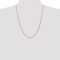 14K Yellow Gold 24" Diamond-Cut Spiga Chain - 1.25mm Width by Oro Pregiato