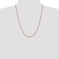 14K Yellow Gold 24" Diamond-Cut Spiga Chain - 1.7mm Width by Oro Pregiato