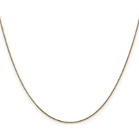 14K Yellow Gold 24" Diamond-Cut Spiga Chain Necklace - 0.85mm Width with Lobster Clasp by Oro Pregiato