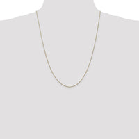 14K Yellow Gold 24" Diamond-Cut Spiga Chain Necklace - 0.85mm Width with Lobster Clasp by Oro Pregiato