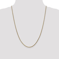 14K Yellow Gold 24" Diamond-Cut Spiga Chain with Lobster Clasp - 2.1mm Width by Oro Pregiato