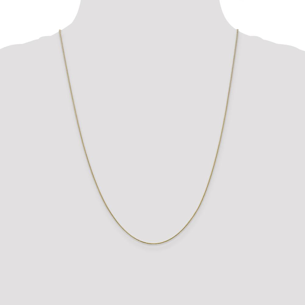 14K Yellow Gold 24" Diamond-Cut Spiga Chain with Spring Ring Clasp by Oro Pregiato