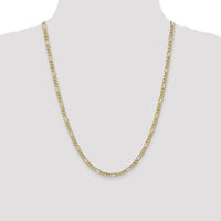 14K Yellow Gold 24" Figaro Chain Necklace - Polished Finish by Oro Pregiato