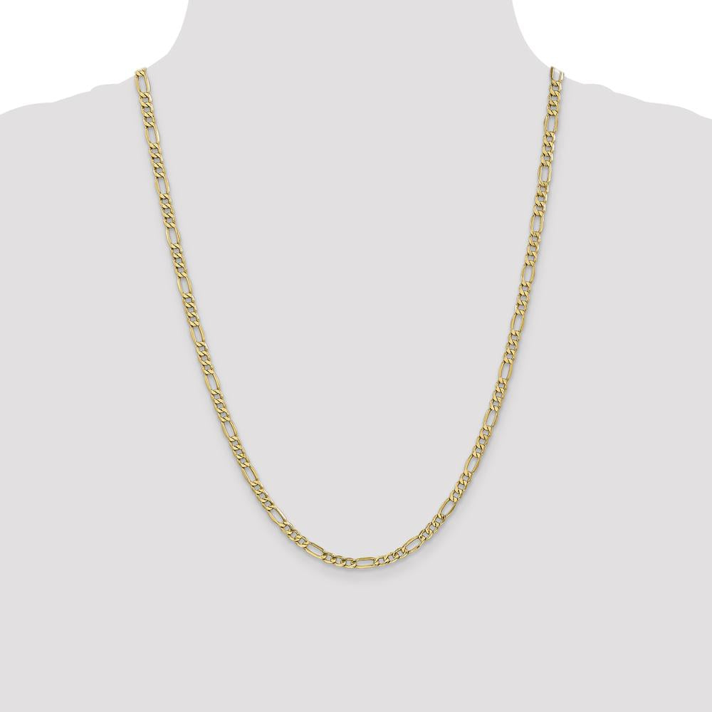 14K Yellow Gold 24" Figaro Chain Necklace - Polished Finish by Oro Pregiato