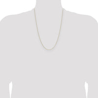 14K Yellow Gold 24" Forzantine Cable Chain Necklace - 0.8mm Width by Oro Pregiato
