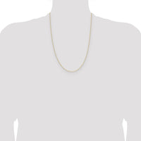 14K Yellow Gold 24" Forzantine Cable Chain with Diamond-Cut Texture by Oro Pregiato