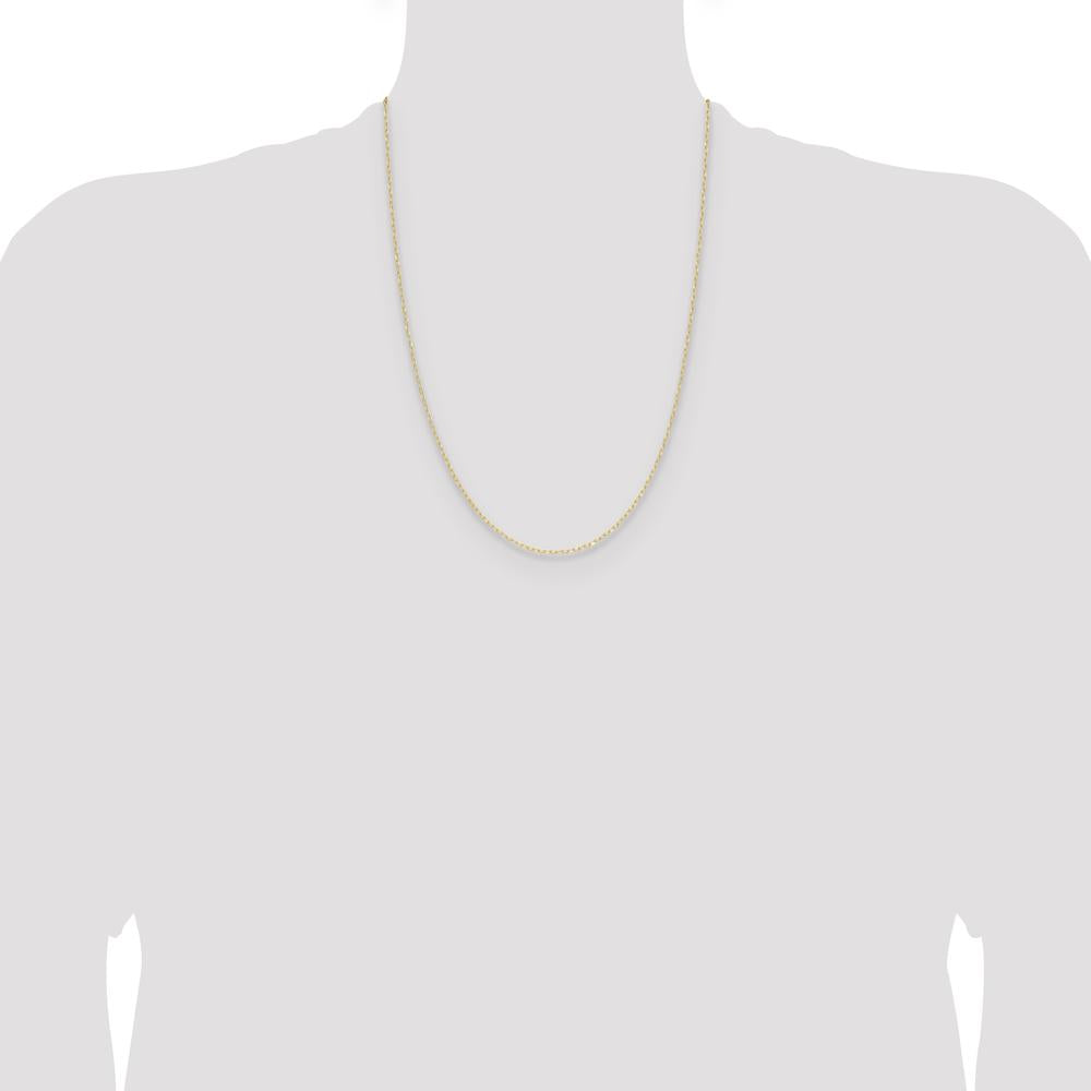 14K Yellow Gold 24" Forzantine Cable Chain with Diamond-Cut Texture by Oro Pregiato
