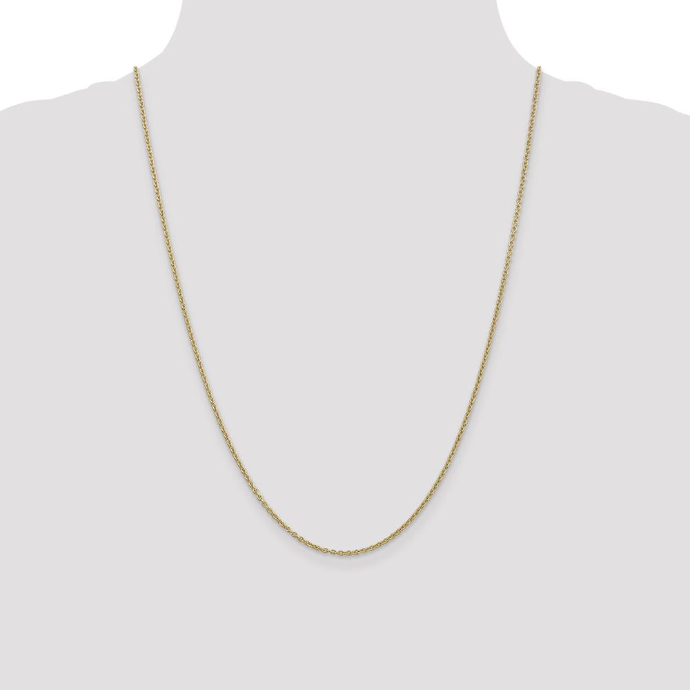 14K Yellow Gold 24" Forzantine Cable Chain with Lobster Clasp - 1.8mm Width by Oro Pregiato