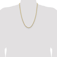 14K Yellow Gold 24" Franco Chain Necklace with Fancy Lobster Clasp by Oro Pregiato