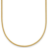 14K Yellow Gold 24" Franco Chain Necklace with Lobster Clasp - 0.9mm Width by Oro Pregiato