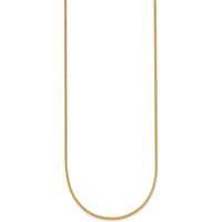 14K Yellow Gold 24" Franco Chain Necklace with Lobster Clasp - 0.9mm Width by Oro Pregiato