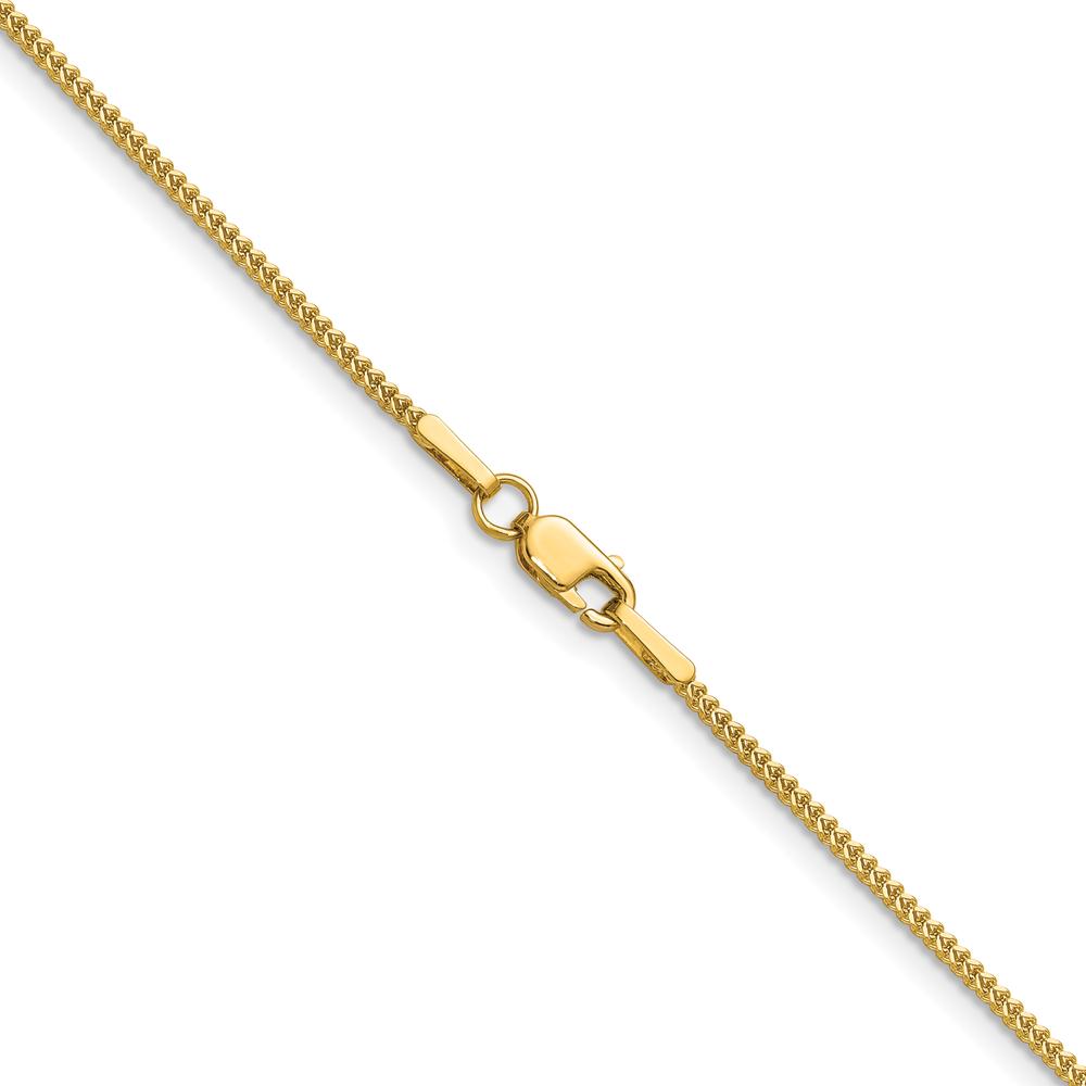 14K Yellow Gold 24" Franco Chain Necklace with Lobster Clasp - 0.9mm Width by Oro Pregiato