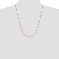 14K Yellow Gold 24" Franco Chain Necklace with Lobster Clasp - 0.9mm Width by Oro Pregiato