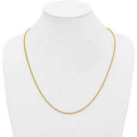 14K Yellow Gold 24" Franco Chain Necklace with Lobster Clasp - 1.5mm Width by Oro Pregiato