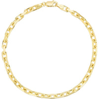 14K Yellow Gold 24" French Cable Chain Necklace with Polished Finish and Lobster Clasp - 3.6mm Width by Orozza Fine Jewelry
