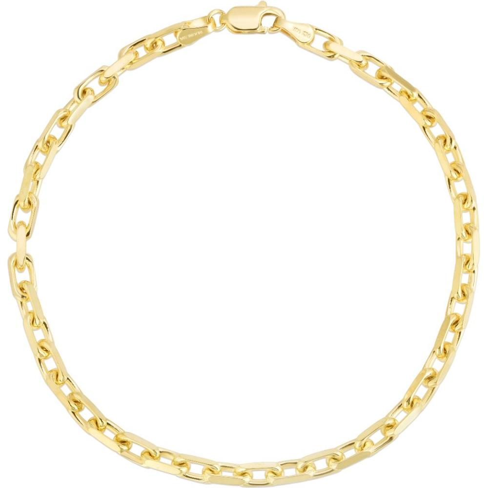 14K Yellow Gold 24" French Cable Chain Necklace with Polished Finish and Lobster Clasp - 3.6mm Width by Orozza Fine Jewelry