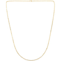 14K Yellow Gold 24" French Cable Chain with Polished Finish - 1.9mm Width by Orozza Fine Jewelry