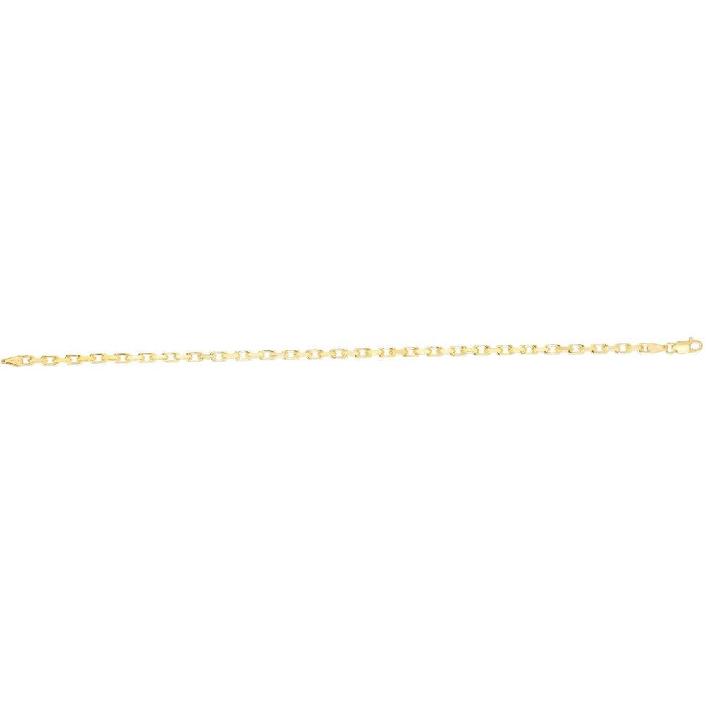 14K Yellow Gold 24" French Cable Chain with Polished Finish by Orozza Fine Jewelry