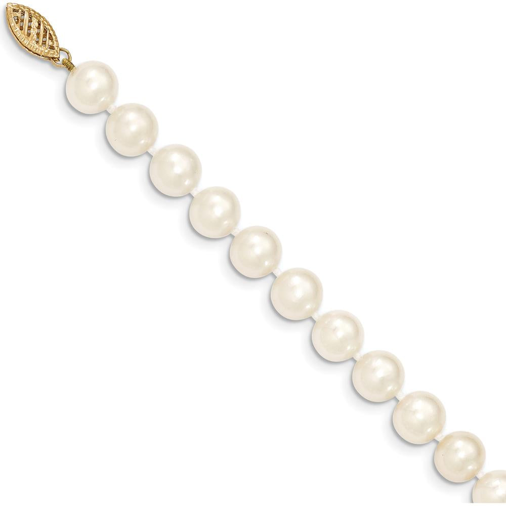 14K Yellow Gold 24" Freshwater Cultured Pearl Necklace - 75 Pearls, 8-9mm by Monteluci Fine Jewelry