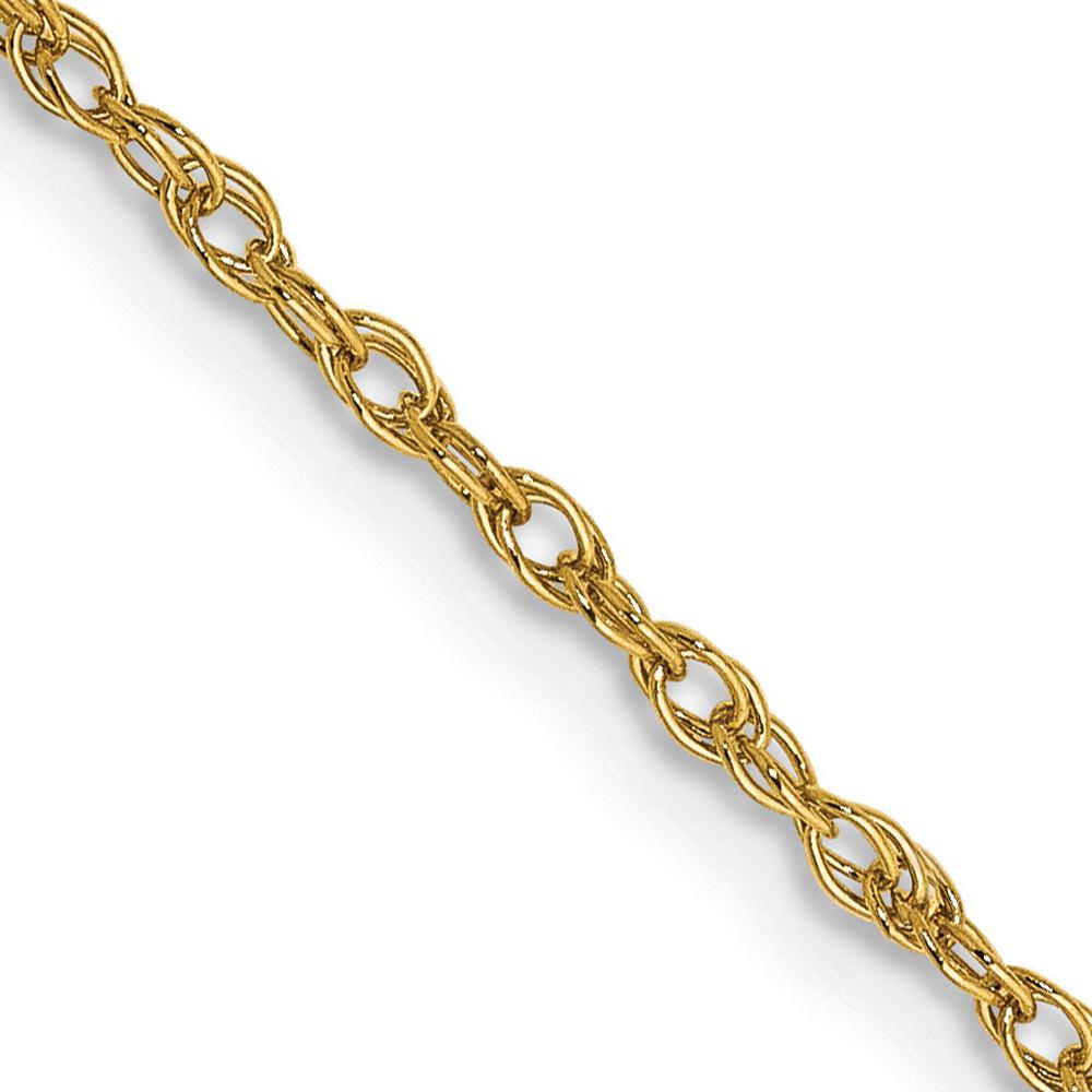 14K Yellow Gold 24" Heavy Baby Rope Chain Necklace with Lobster Clasp by Oro Pregiato