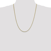 14K Yellow Gold 24-Inch 1.4mm Franco Chain with Lobster Clasp by Oro Pregiato