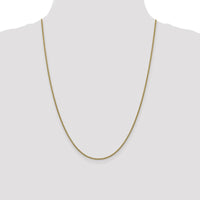 14K Yellow Gold 24-Inch 1.5mm Semi-Solid Box Chain with Lobster Clasp by Oro Pregiato