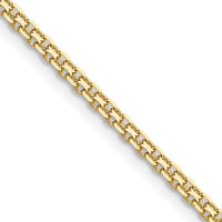 14K Yellow Gold 24-Inch 2.2mm Flat Bismark Chain Necklace by Oro Pregiato