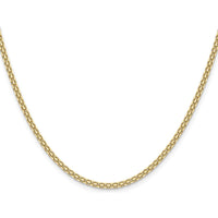 14K Yellow Gold 24-Inch 2.2mm Flat Bismark Chain Necklace by Oro Pregiato