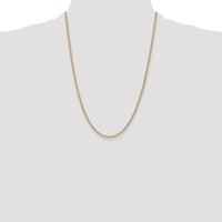 14K Yellow Gold 24-Inch 2.2mm Flat Bismark Chain Necklace by Oro Pregiato