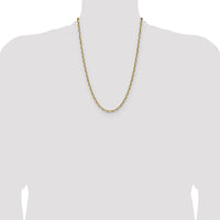 14K Yellow Gold 24 Inch 3.5mm Diamond-Cut Mariner Anchor Chain with Lobster Clasp by Oro Pregiato