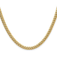 14K Yellow Gold 24-Inch 4.5mm Semi-Solid Miami Cuban Chain by Oro Pregiato
