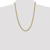 14K Yellow Gold 24-Inch 4.5mm Semi-Solid Miami Cuban Chain by Oro Pregiato
