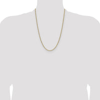 14K Yellow Gold 24-inch Beveled Paperclip Chain Necklace by Oro Pregiato