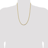 14K Yellow Gold 24-Inch Byzantine Chain Necklace - 2.5mm Width by Oro Pregiato