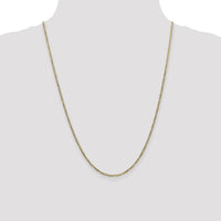14K Yellow Gold 24-Inch Flat Figaro Chain with Polished Finish and Lobster Clasp by Oro Pregiato