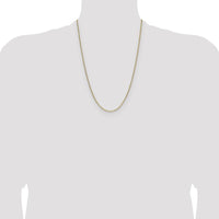 14K Yellow Gold 24-inch Semi-Solid Beveled Paperclip Chain Necklace by Oro Pregiato