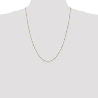 14K Yellow Gold 24" Light Baby Rope Chain Necklace - 0.8mm Width, Spring Ring Clasp by Oro Pregiato