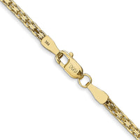 14K Yellow Gold 24" Lightweight Flat Bismark Chain with Lobster Clasp - 1.8mm Width by Oro Pregiato
