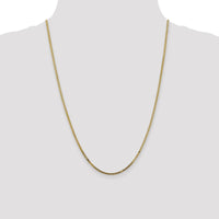 14K Yellow Gold 24" Lightweight Flat Bismark Chain with Lobster Clasp - 1.8mm Width by Oro Pregiato