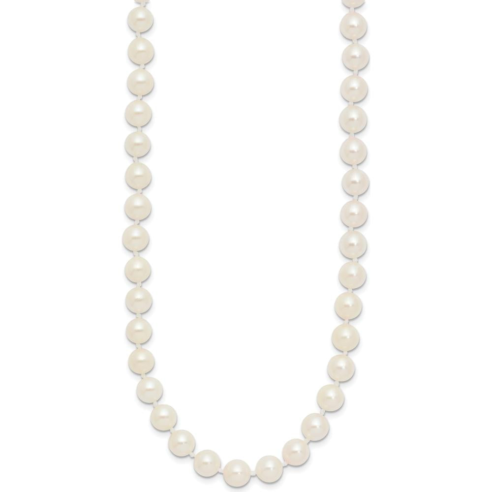 14K Yellow Gold 24" Necklace with 6-7mm White Akoya Cultured Pearls by Monteluci Fine Jewelry