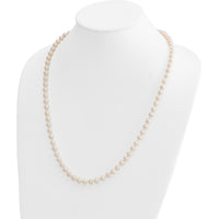 14K Yellow Gold 24" Necklace with 6-7mm White Akoya Cultured Pearls by Monteluci Fine Jewelry