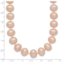 14K Yellow Gold 24" Necklace with 75 Pink Near-Round Freshwater Cultured Pearls by Monteluci Fine Jewelry