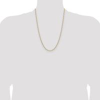 14K Yellow Gold 24" Paperclip Chain Necklace with Beveled Edges by Oro Pregiato
