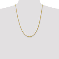 14K Yellow Gold 24" Parisian Wheat Chain Necklace - 3mm Width by Oro Pregiato