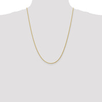 14K Yellow Gold 24" Parisian Wheat Chain Necklace - Polished Finish with Lobster Clasp by Oro Pregiato