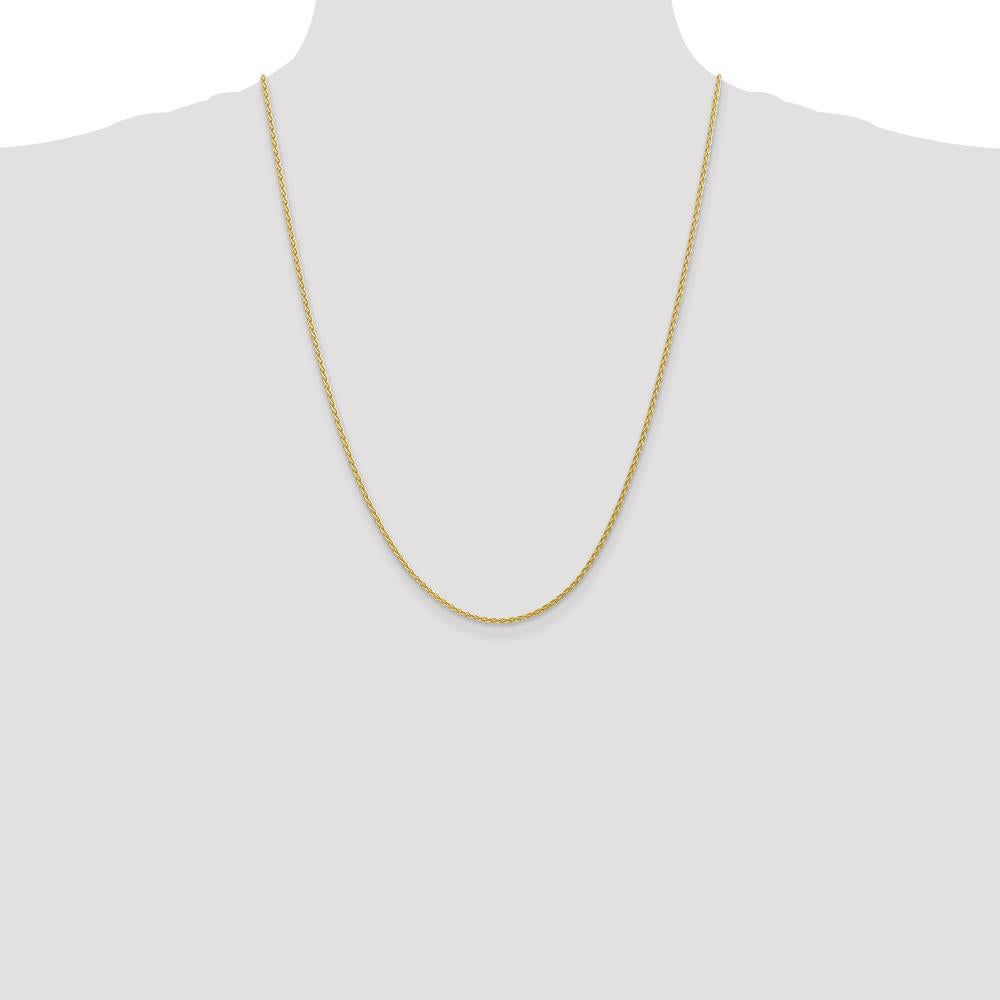 14K Yellow Gold 24" Parisian Wheat Chain Necklace - Polished Finish with Lobster Clasp by Oro Pregiato