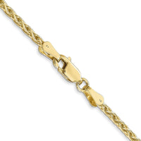 14K Yellow Gold 24" Parisian Wheat Chain with Lobster Clasp - 2.25mm Width by Oro Pregiato
