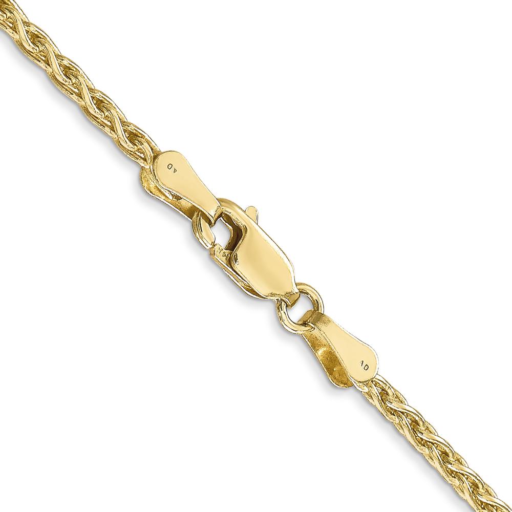 14K Yellow Gold 24" Parisian Wheat Chain with Lobster Clasp - 2.25mm Width by Oro Pregiato